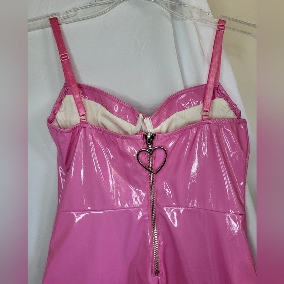 Sugar Thrillz Pink Dress Dolls Kill Barbiecore Faux leather XS - Picture 9 of 16